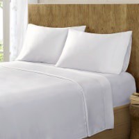 slide 1 of 1, Everyday Living Microfiber Sheet Set - 4 Piece - Bright White, Full Size