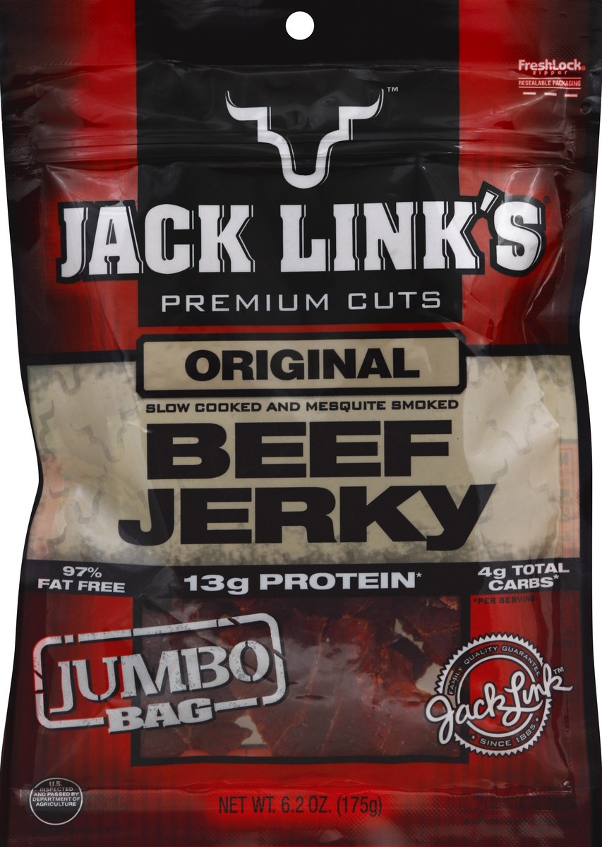 slide 3 of 3, Jack Link's Original Beef Jerky Jumbo Bag, 5.85 oz