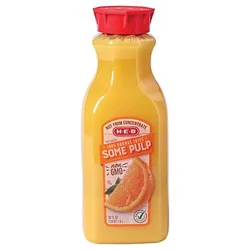 H-E-B 100% Orange Juice - Some Pulp