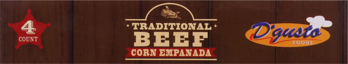 slide 4 of 9, D'gusto Foods Traditional Beef Corn Empanada 4 ea, 4 ct