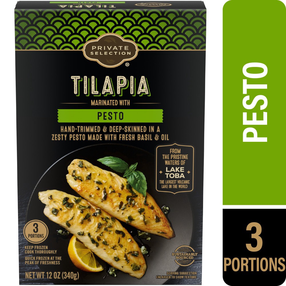 slide 1 of 6, Private Selection Pesto Tilapia, 12 oz