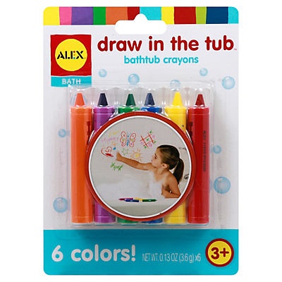 slide 1 of 1, Alex Draw In The Tub Crayons, 6 ct