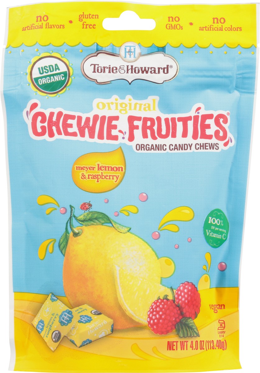 slide 2 of 12, Torie & Howard Chewy Fruities Lemon/ Raspberry, 4 oz