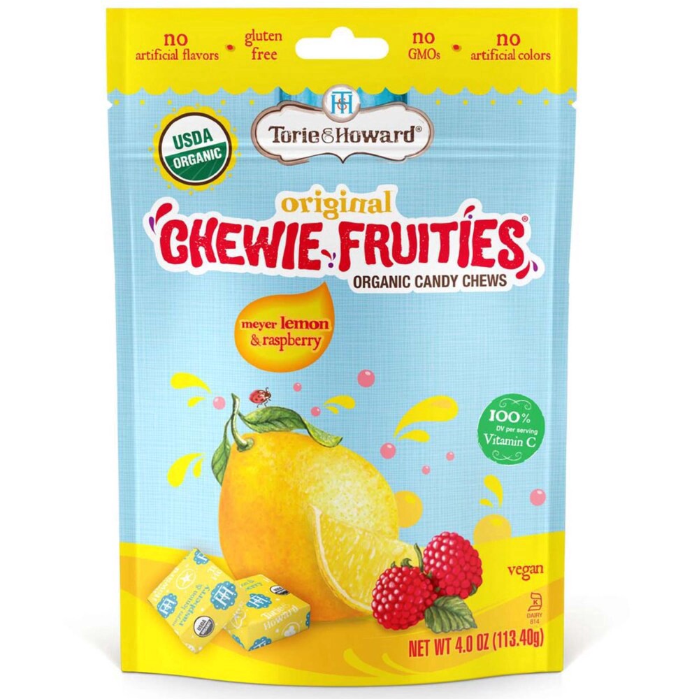 slide 1 of 12, Torie & Howard Chewy Fruities Lemon/ Raspberry, 4 oz