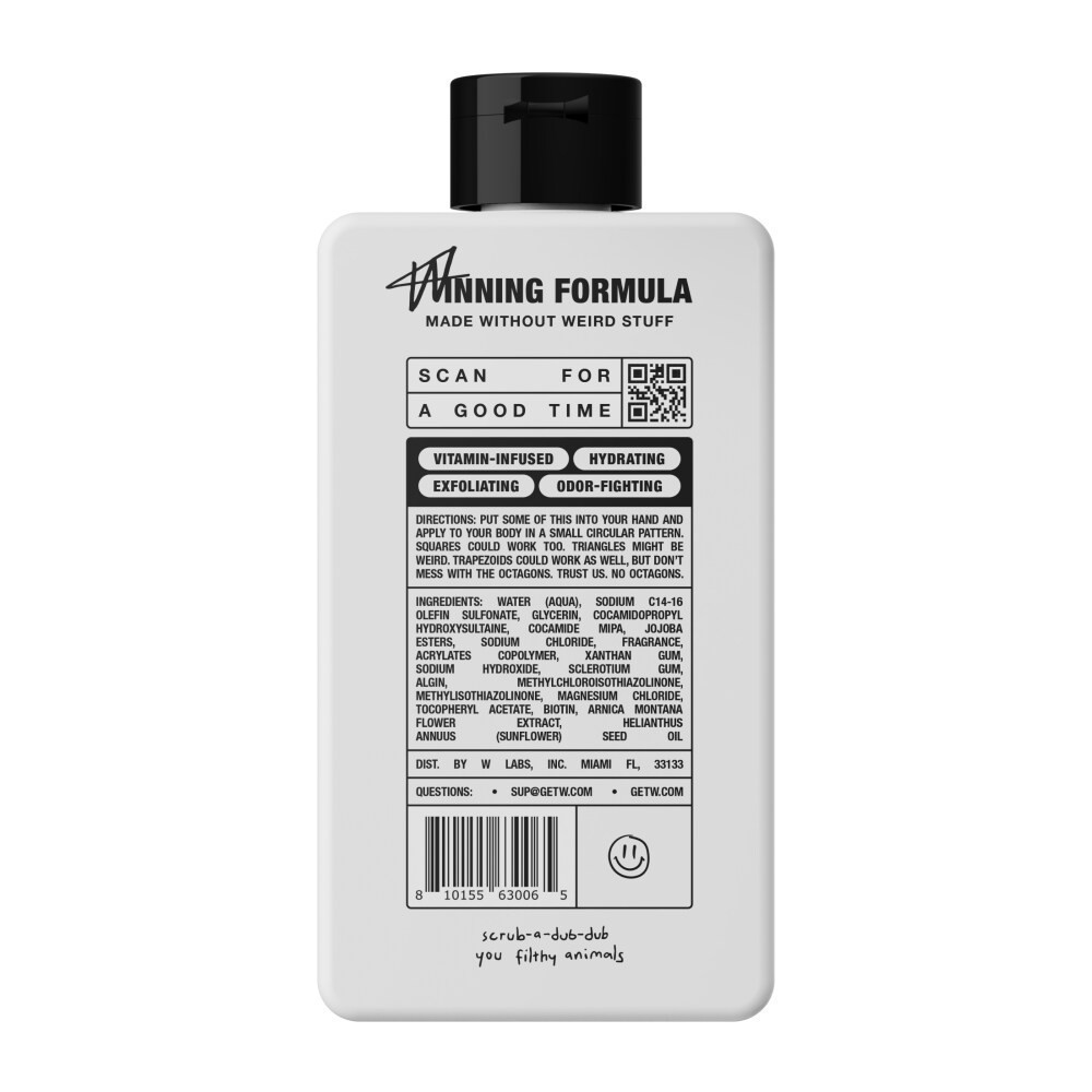 slide 3 of 6, W™ Body Wash Fresh Ice Exfoliating Vitamin-Infused, 18 fl oz