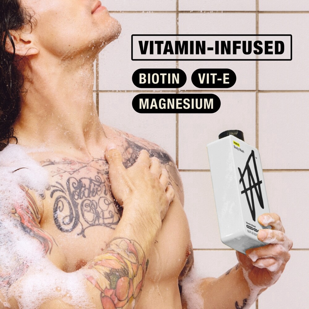 slide 5 of 6, W™ Body Wash Fresh Ice Exfoliating Vitamin-Infused, 18 fl oz