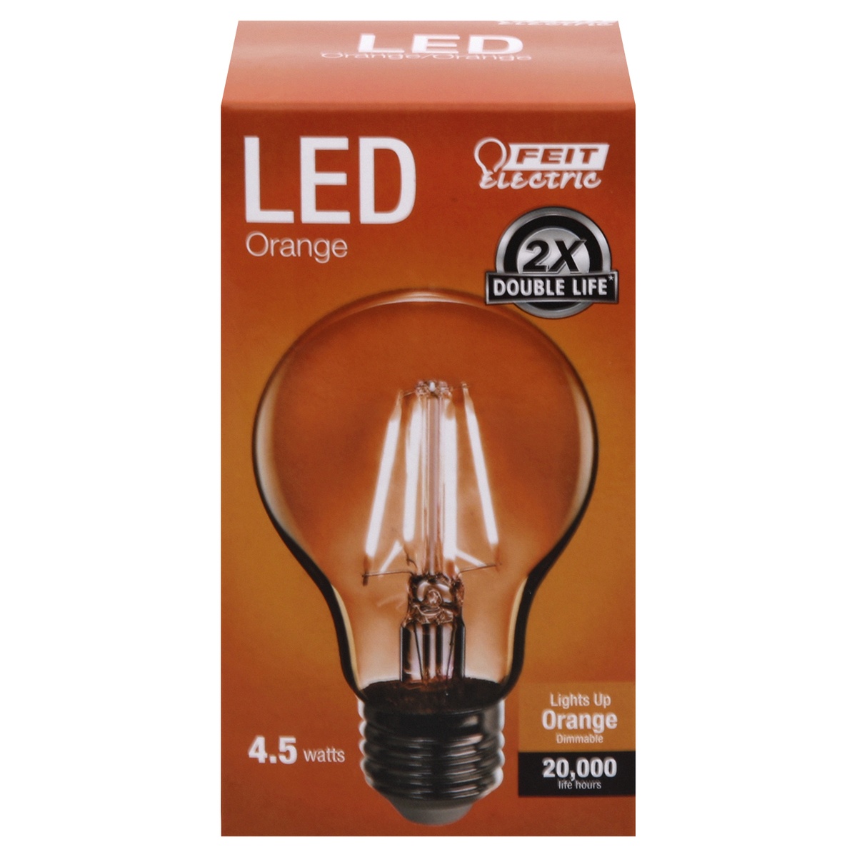 slide 1 of 8, Feit Electric Bulb, LED, Orange, 4.5 Watts, 1 ct