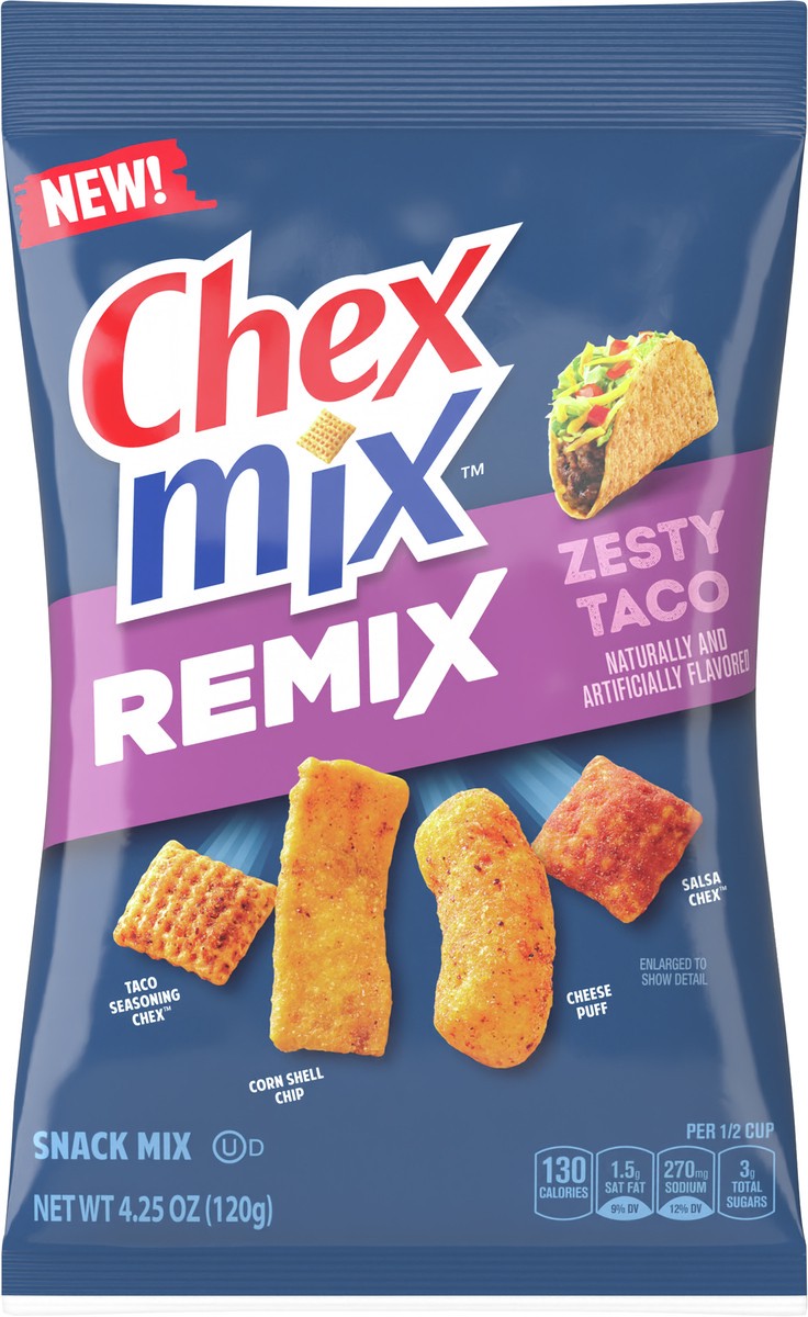 slide 4 of 14, Chex Mix Remix Zesty Taco Snack Mix, 4.25 OZ, 7 oz