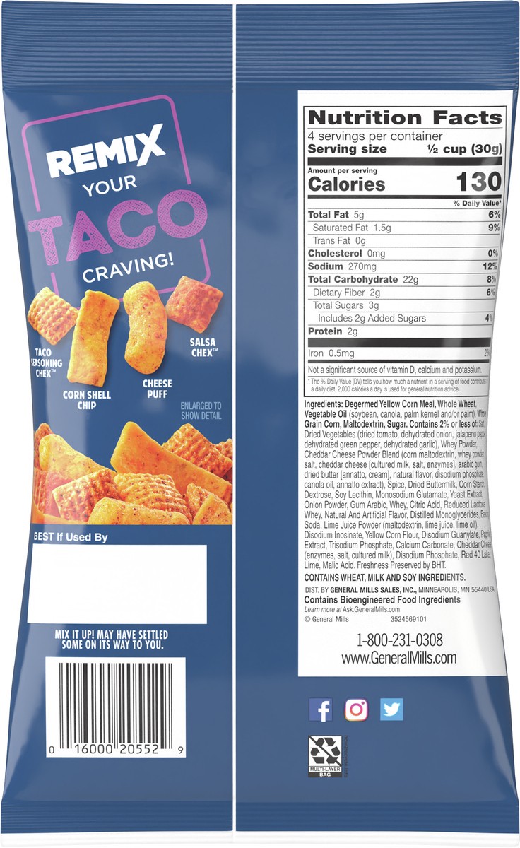 slide 8 of 14, Chex Mix Remix Zesty Taco Snack Mix, 4.25 OZ, 7 oz