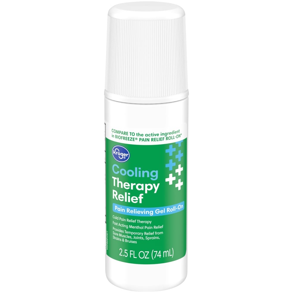 slide 1 of 1, Kroger Cooling Therapy Relief Pain Relieving Gell Roll-On Stick, 2.5 fl oz