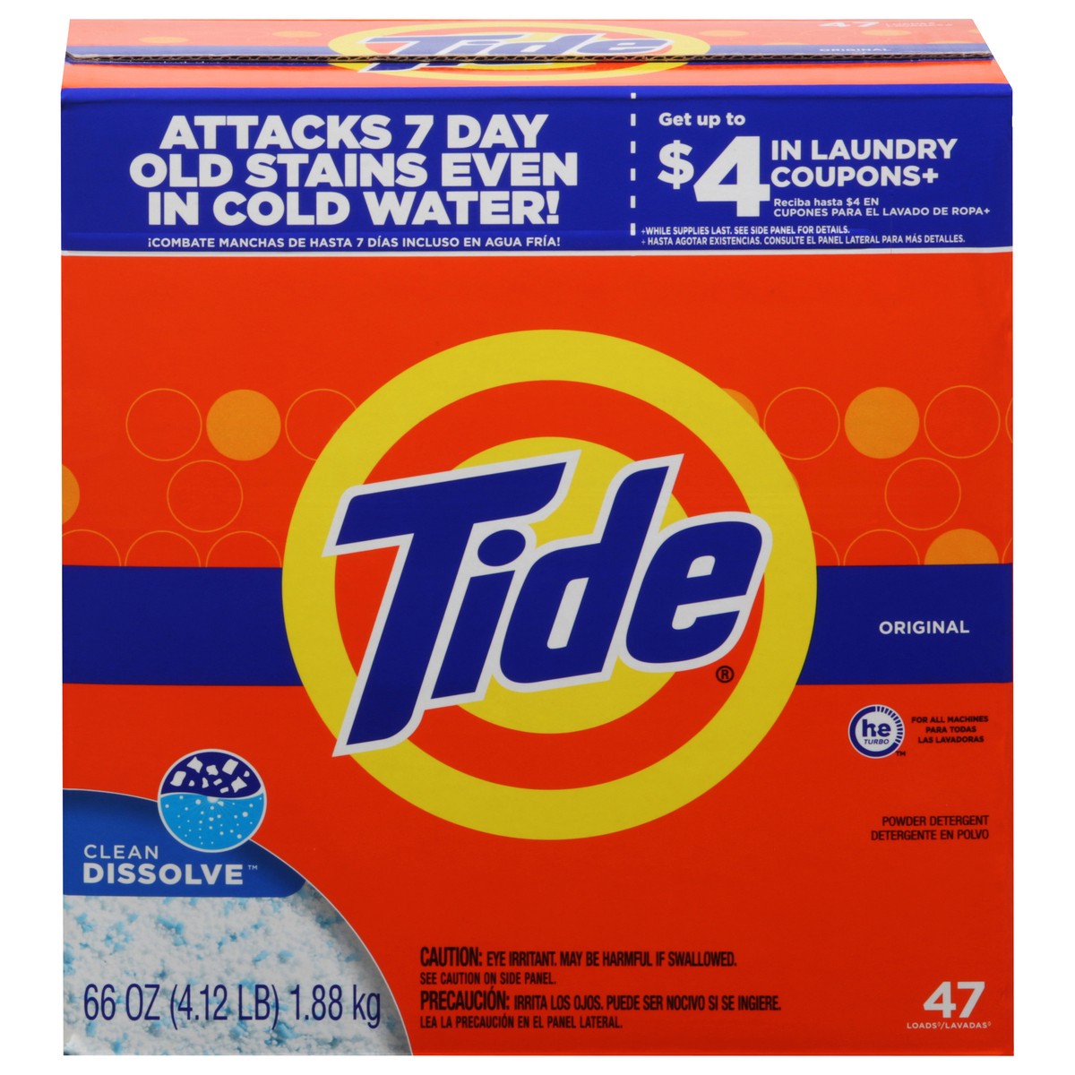 slide 1 of 10, Tide Powder Hec Original, 66 oz