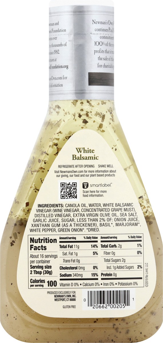 slide 3 of 9, Newman's Own White Balsamic Vinaigrette Dressing, 16 oz