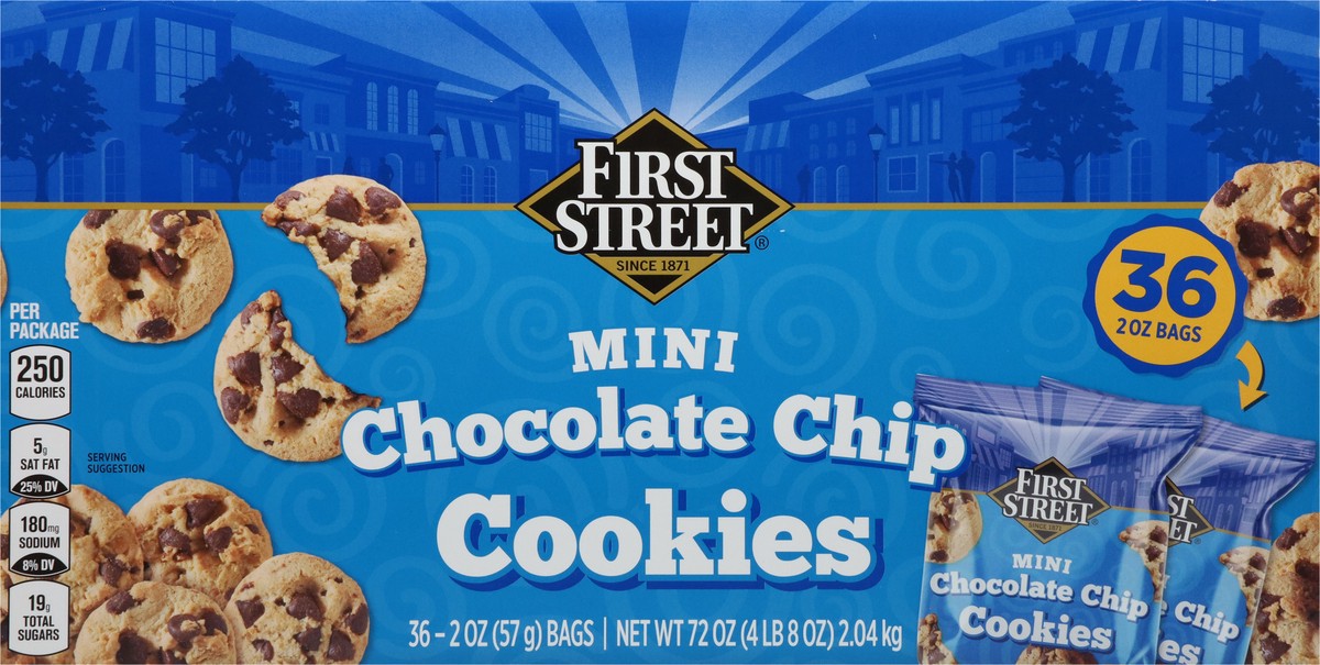 slide 12 of 14, First Street Chocolate Chip Cookie, 36 ct