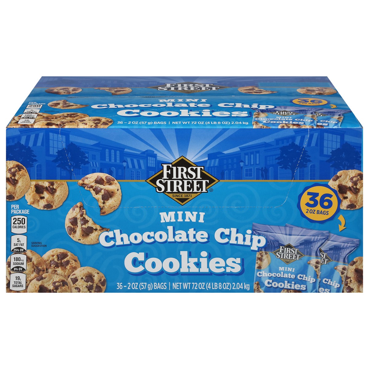 slide 11 of 14, First Street Chocolate Chip Cookie, 36 ct