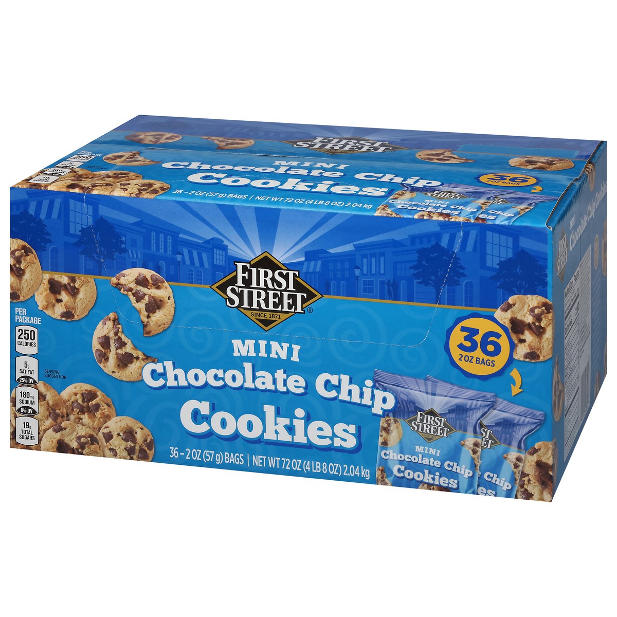 slide 7 of 14, First Street Chocolate Chip Cookie, 36 ct