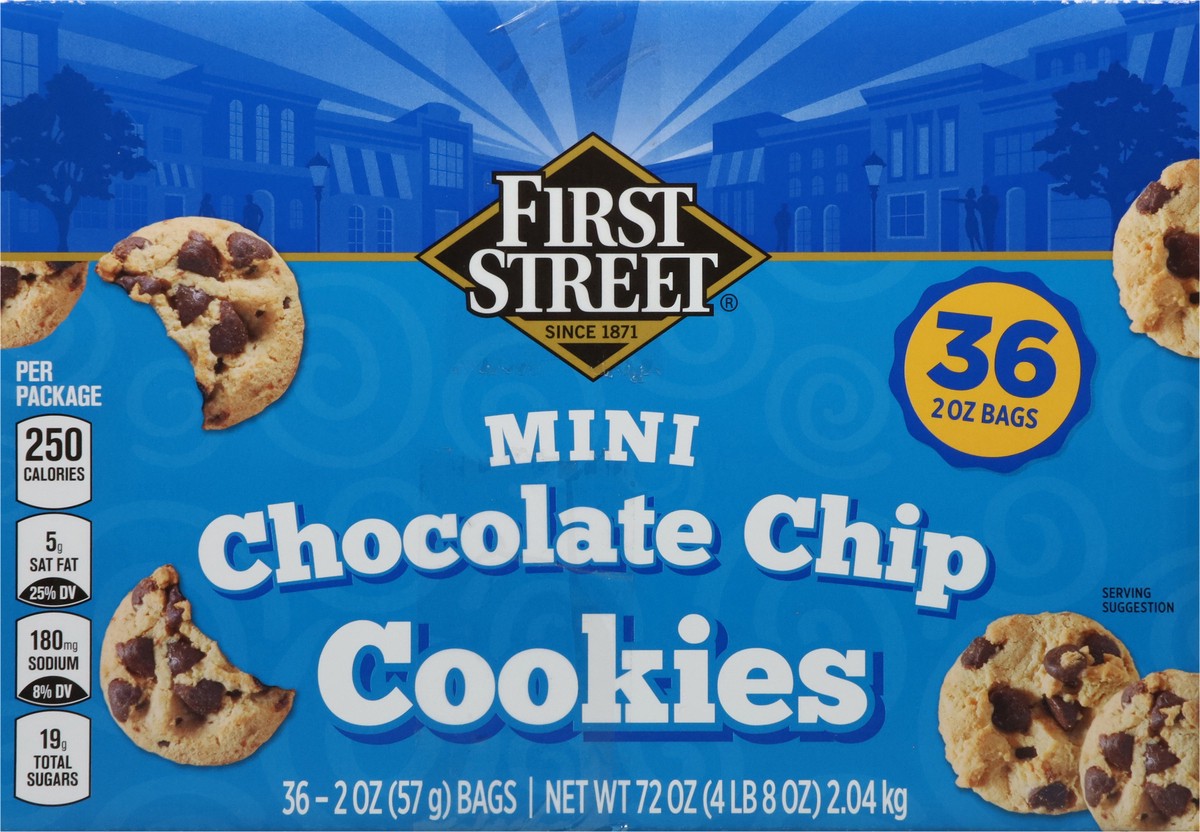 slide 9 of 14, First Street Chocolate Chip Cookie, 36 ct