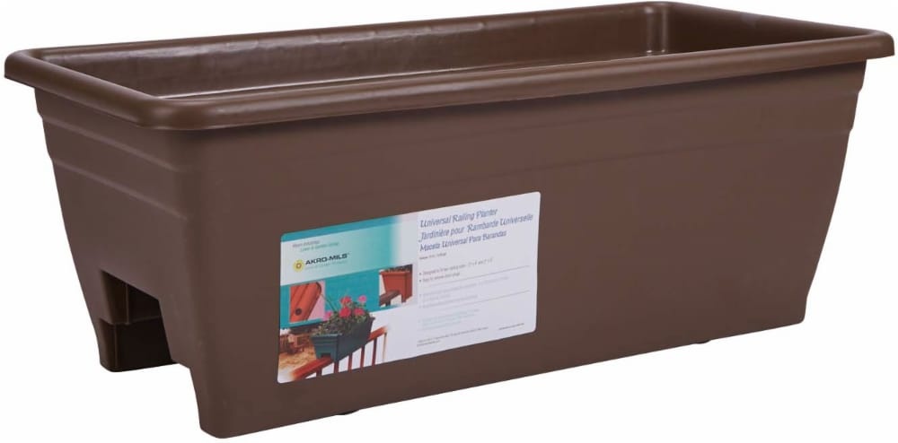 slide 1 of 1, Myers Lawn & Garden 24-Inch Deck Railer Planter - Chocolate, 24 in