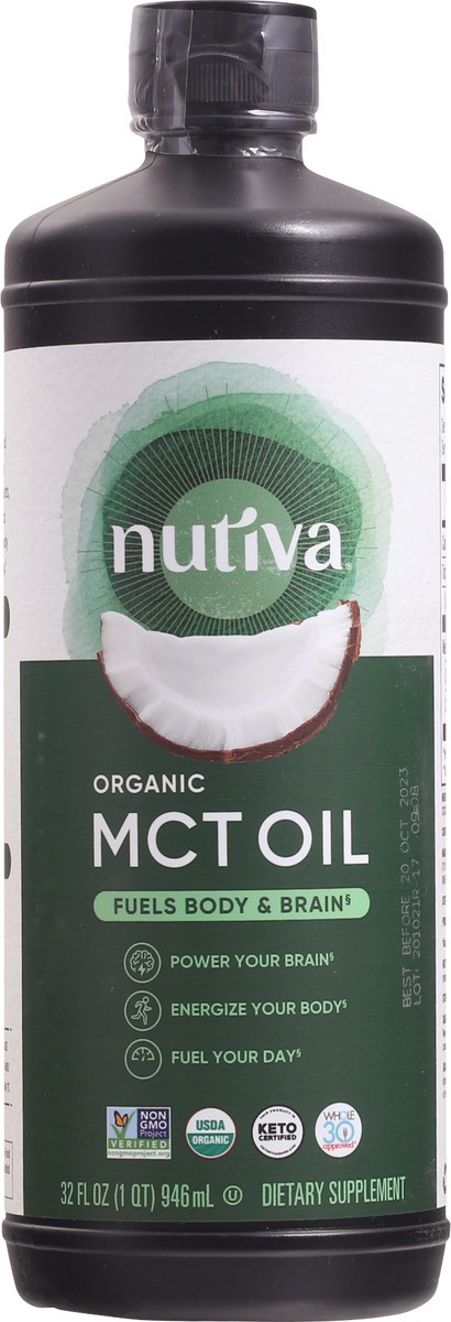 slide 1 of 13, Nutiva Organic MCT Oil 32 fl oz, 32 fl oz
