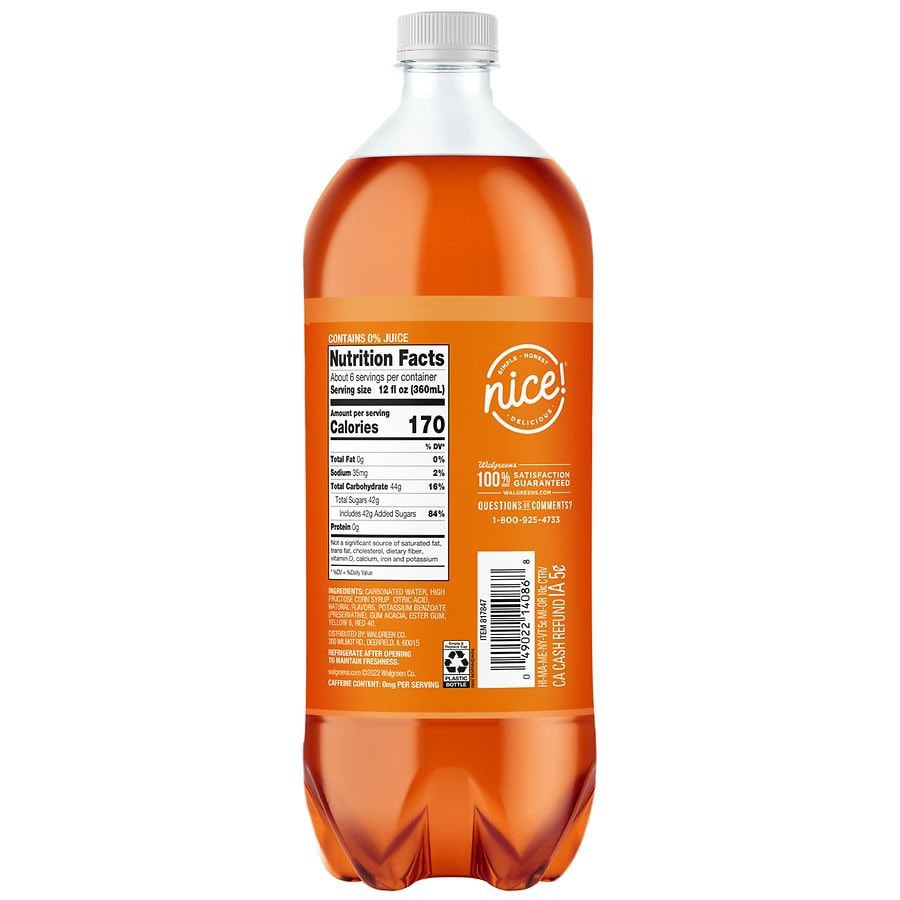slide 2 of 5, Nice! Soda Orange - 2 liter, 2 liter