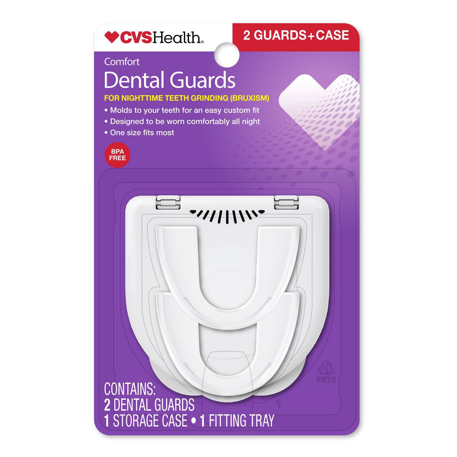 slide 1 of 7, Cvs Comfort Dental Guard For Nighttime Teeth Grinding, 2 Ct, 2 ct