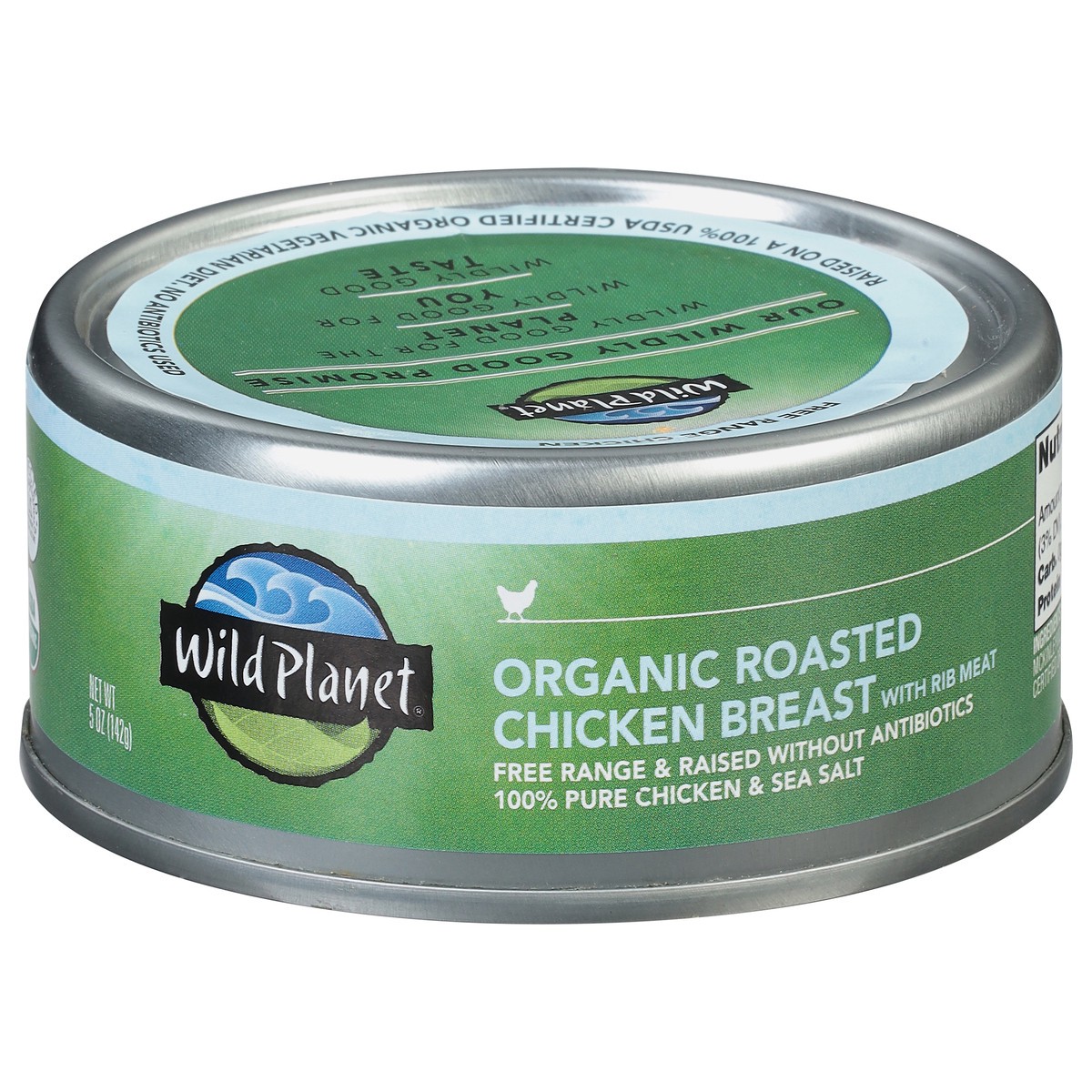 slide 1 of 9, Wild Planet Roasted Organic Chicken Breast with Rib Meat 5 oz, 5 oz