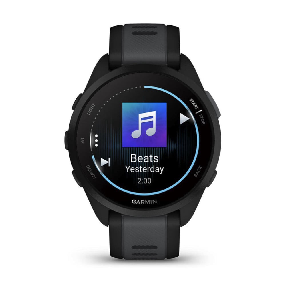 slide 1 of 3, Garmin Forerunner 165 Music Smart Watch - Black/Slate Gray, 1 ct