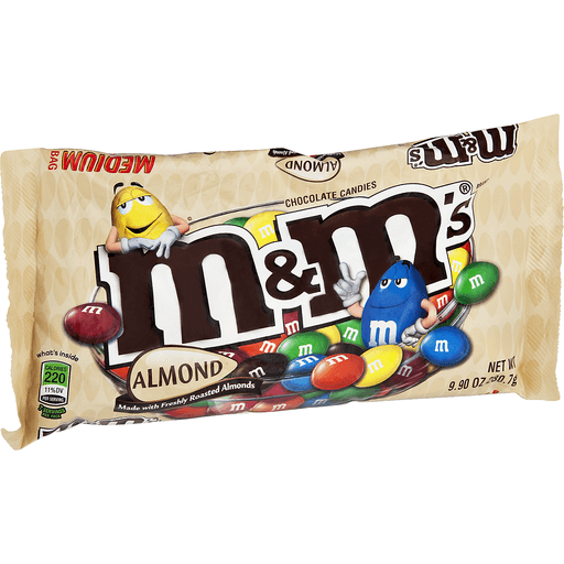 slide 2 of 9, M&M's Chocolate Candies, Almond, Medium Bag, 9.9 oz