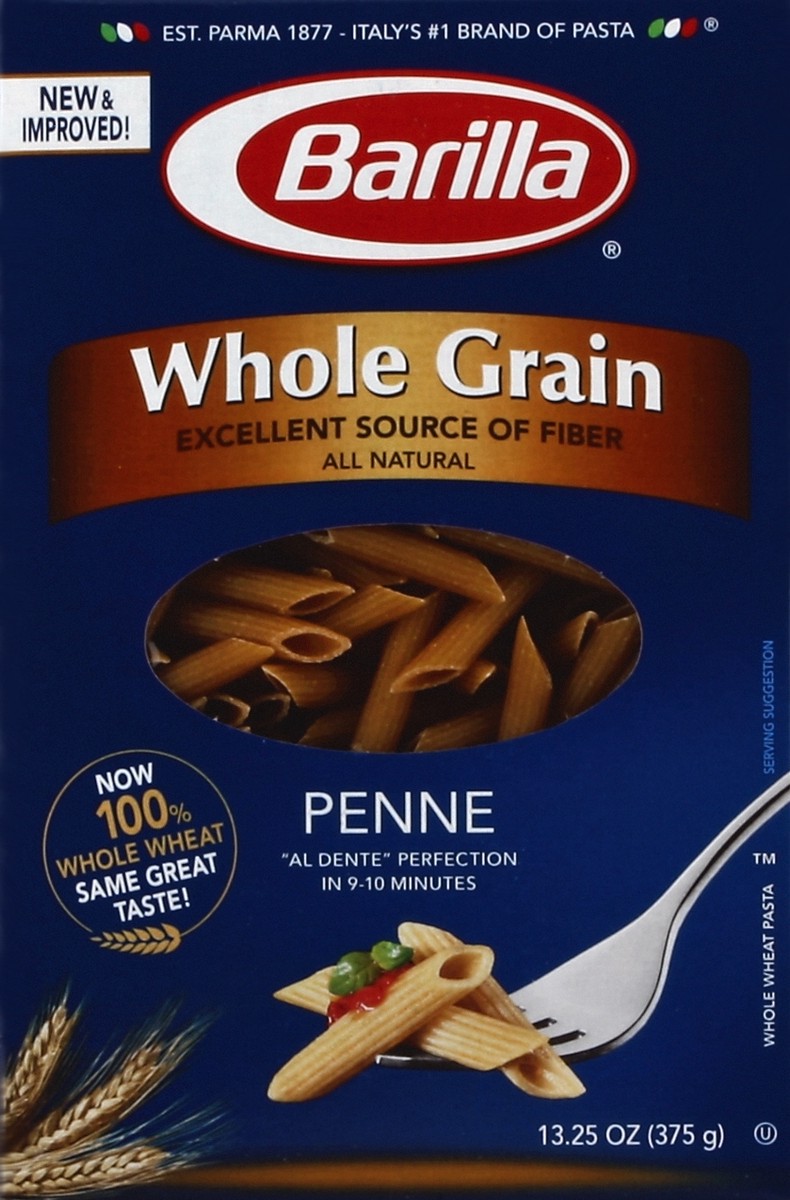 slide 2 of 4, Barilla Pasta Penne Whole Grain, 13.25 oz