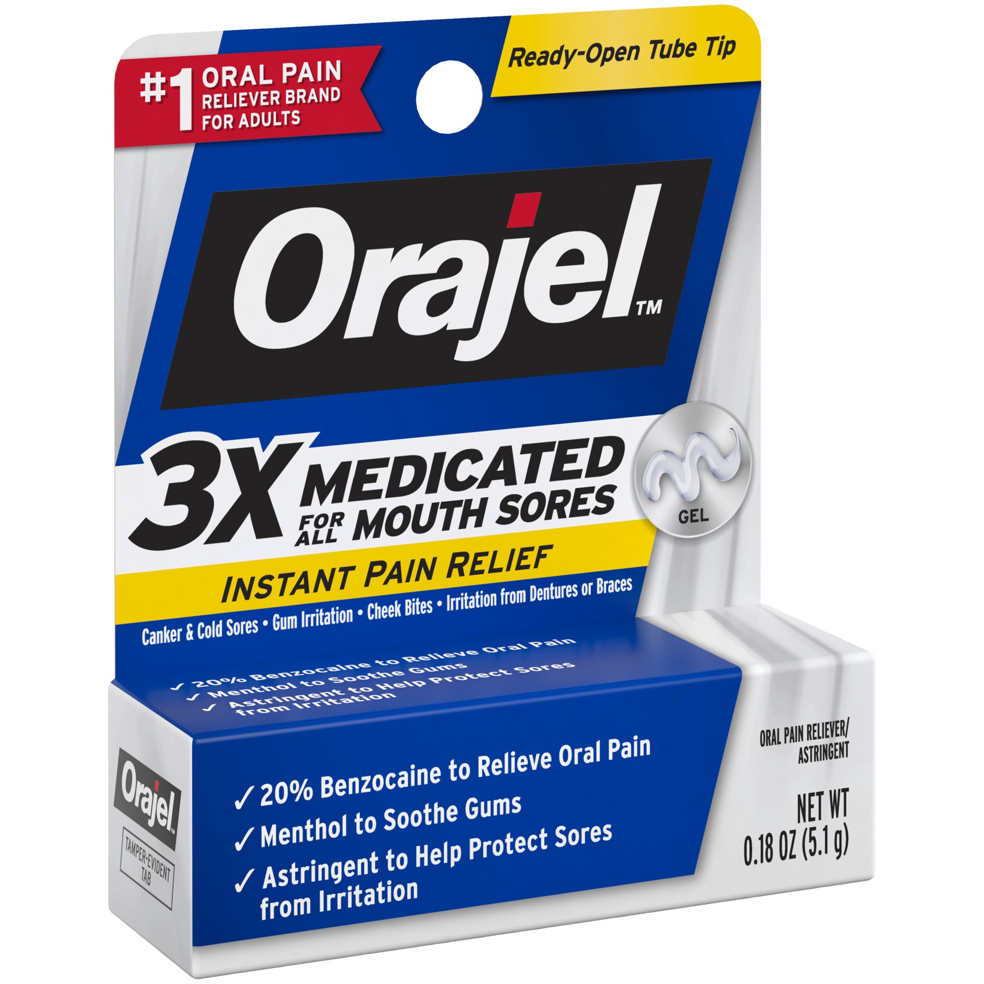 slide 3 of 4, Orajel Mouth Sore Gel, 0.18 oz