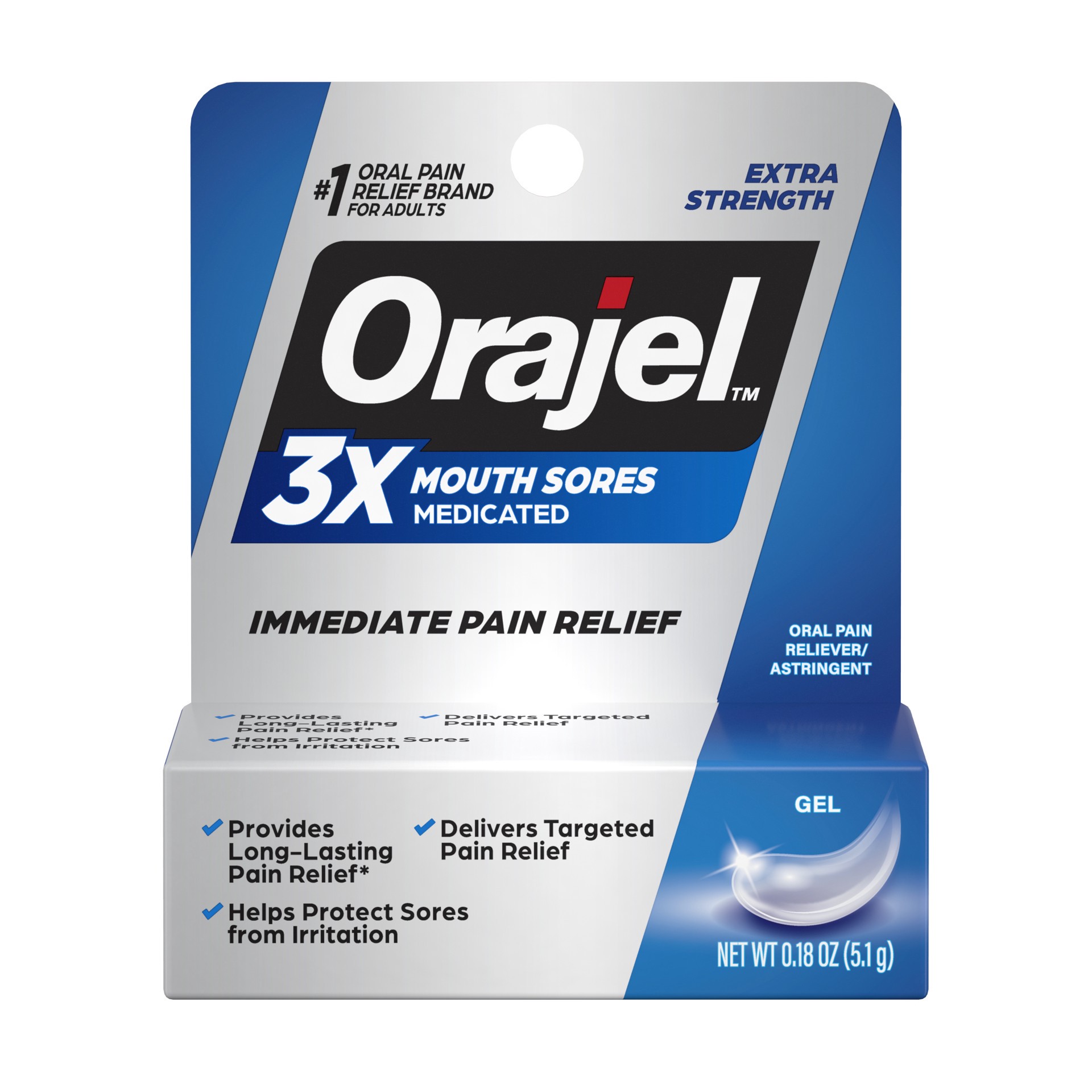 slide 1 of 4, Orajel Mouth Sore Gel, 0.18 oz