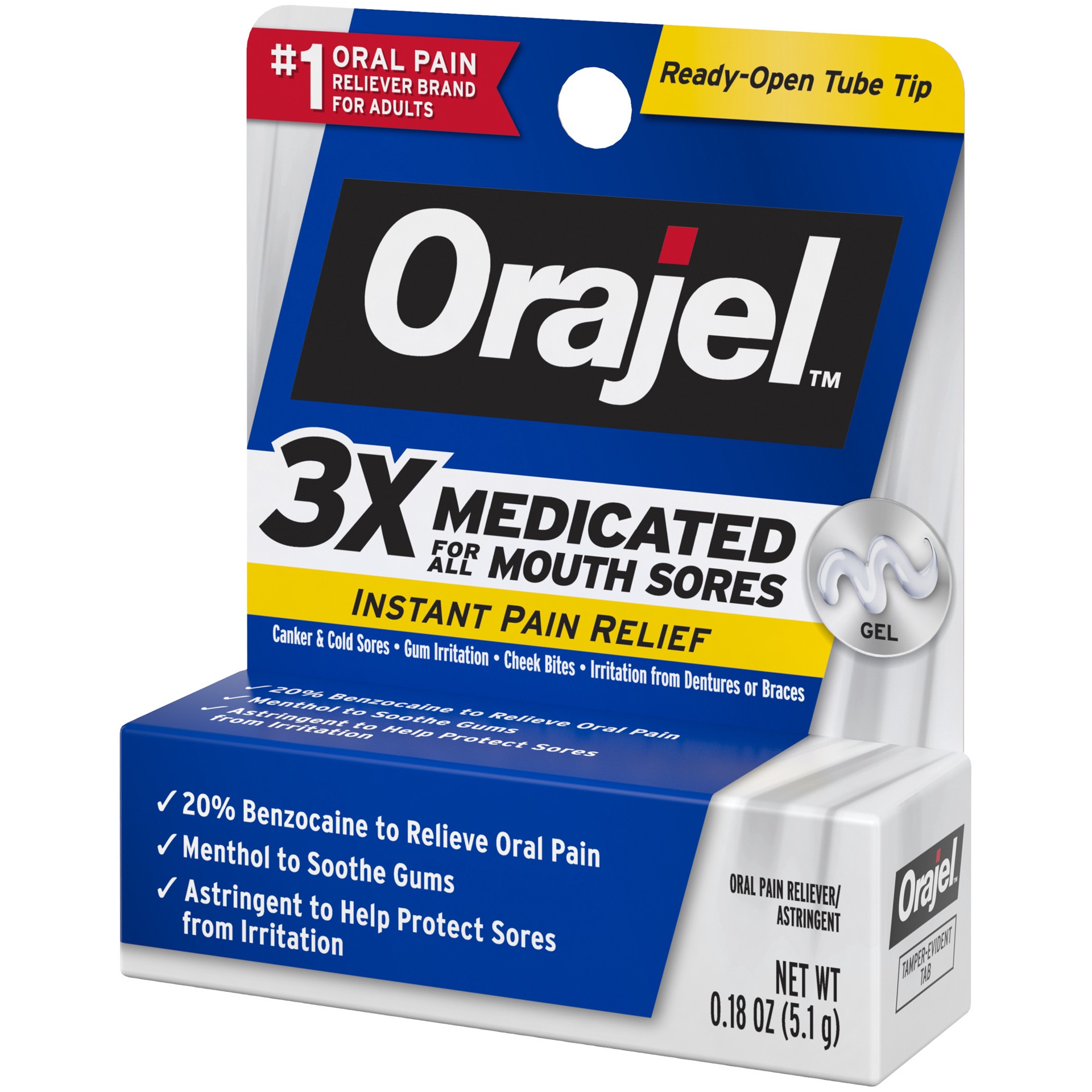 slide 4 of 4, Orajel Mouth Sore Gel, 0.18 oz