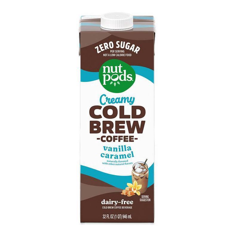 slide 1 of 8, Nutpods Zero Sugar Vanilla Caramel Cold Brew Coffee - 32 fl oz, 32 fl oz