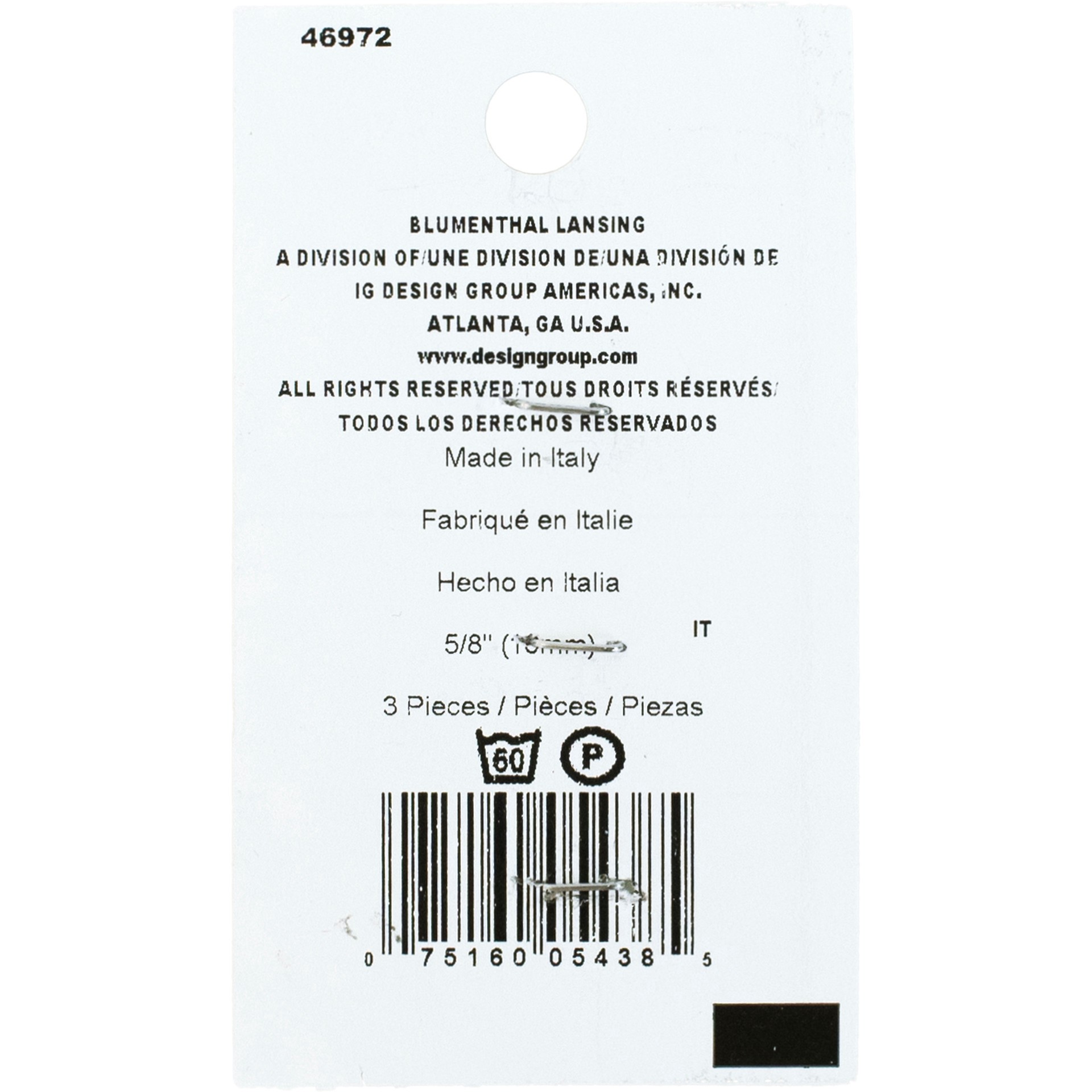 slide 3 of 3, Blumenthal Lansing Lamode 5/8" White & Silver Glitter Shank Buttons, 3ct., 3 ct