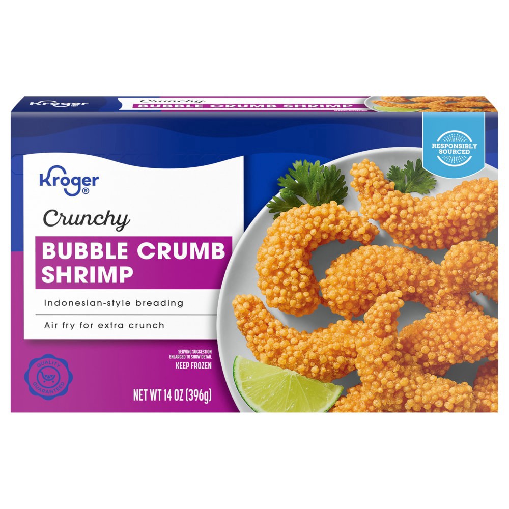 slide 1 of 1, Kroger® Bubble Breaded Shrimp, 14 oz