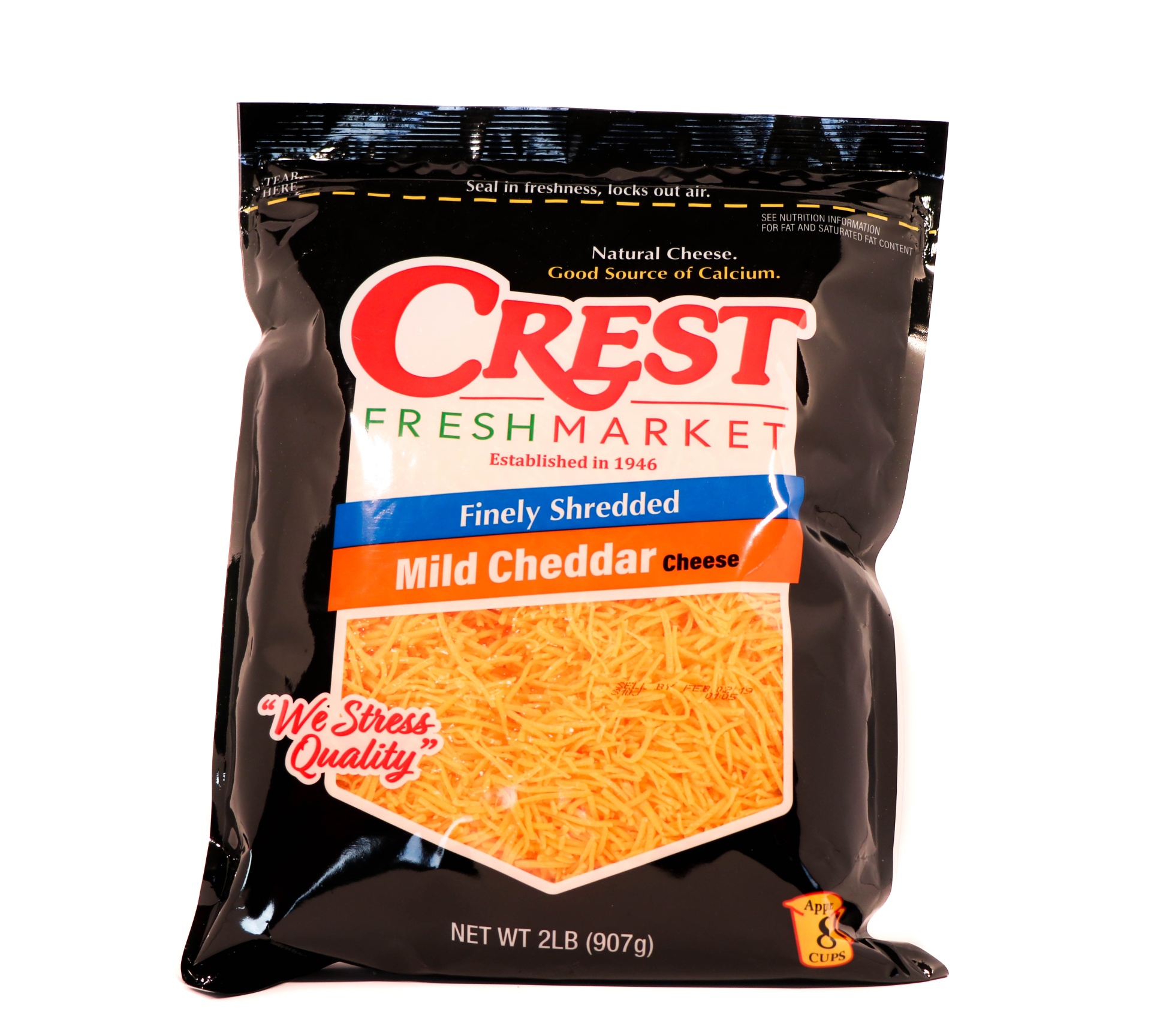 slide 1 of 1, Crest Foods Crest Fine Mild Cheddar, 2 lb