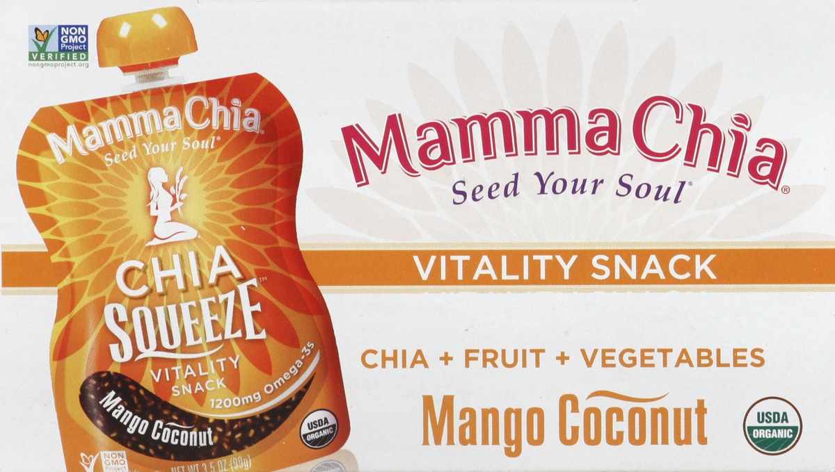 slide 2 of 4, Mamma Chia Mango Coconut Chia Squeeze, 4 ct; 3.5 oz