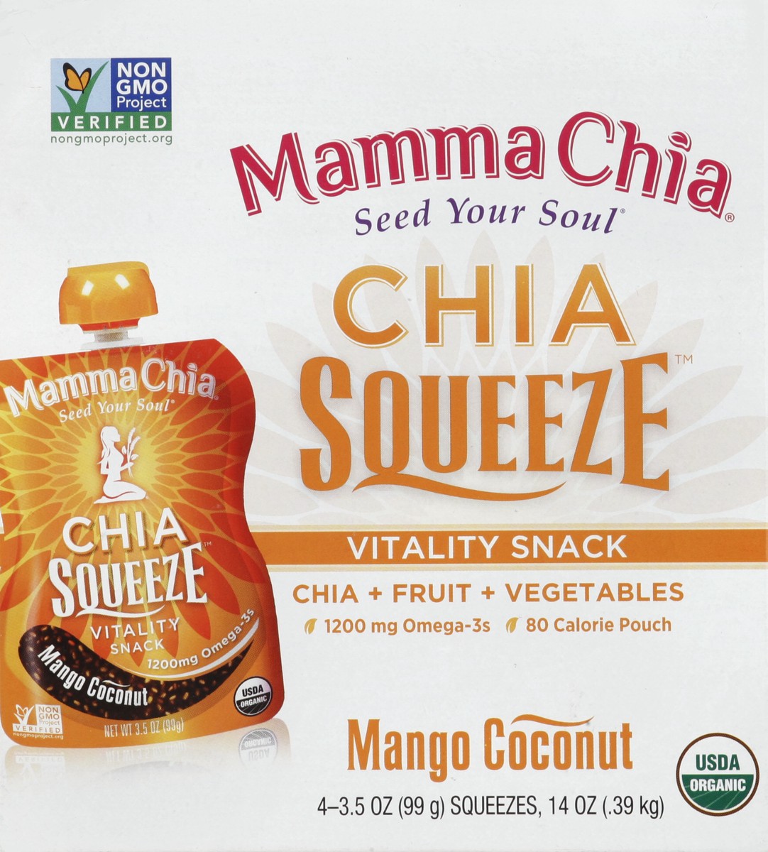 slide 4 of 4, Mamma Chia Mango Coconut Chia Squeeze, 4 ct; 3.5 oz