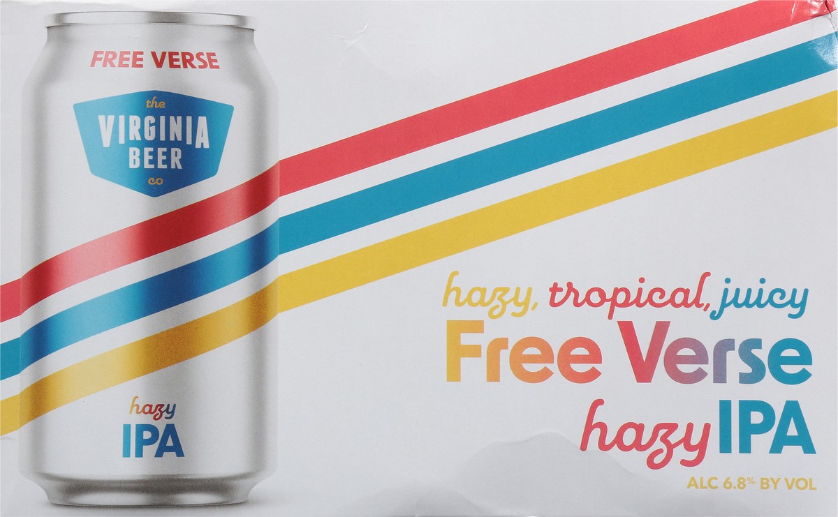 slide 8 of 9, Virginia Beer Hazy IPA Free Verse Beer 6 - 12 oz Cans, 6 ct