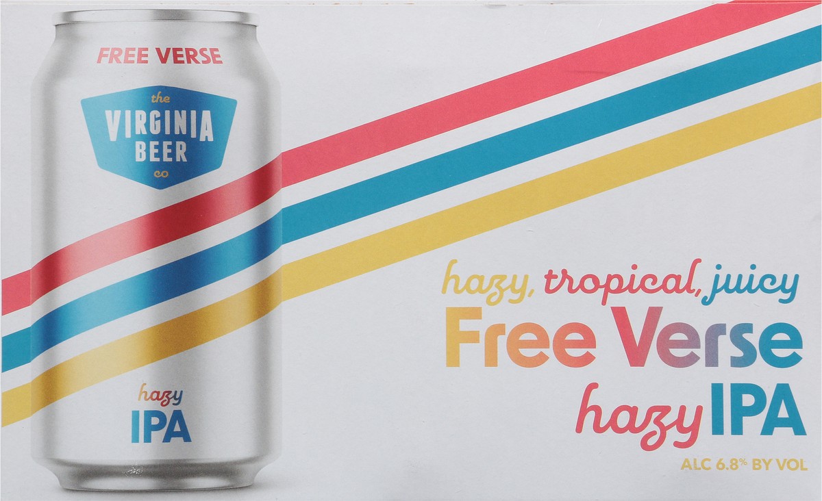 slide 6 of 9, Virginia Beer Hazy IPA Free Verse Beer 6 - 12 oz Cans, 6 ct