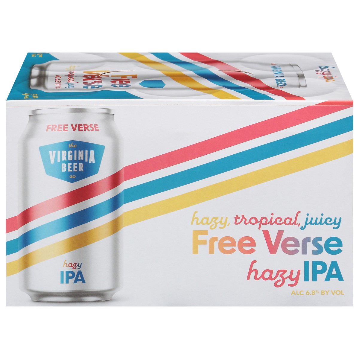slide 1 of 9, Virginia Beer Hazy IPA Free Verse Beer 6 - 12 oz Cans, 6 ct