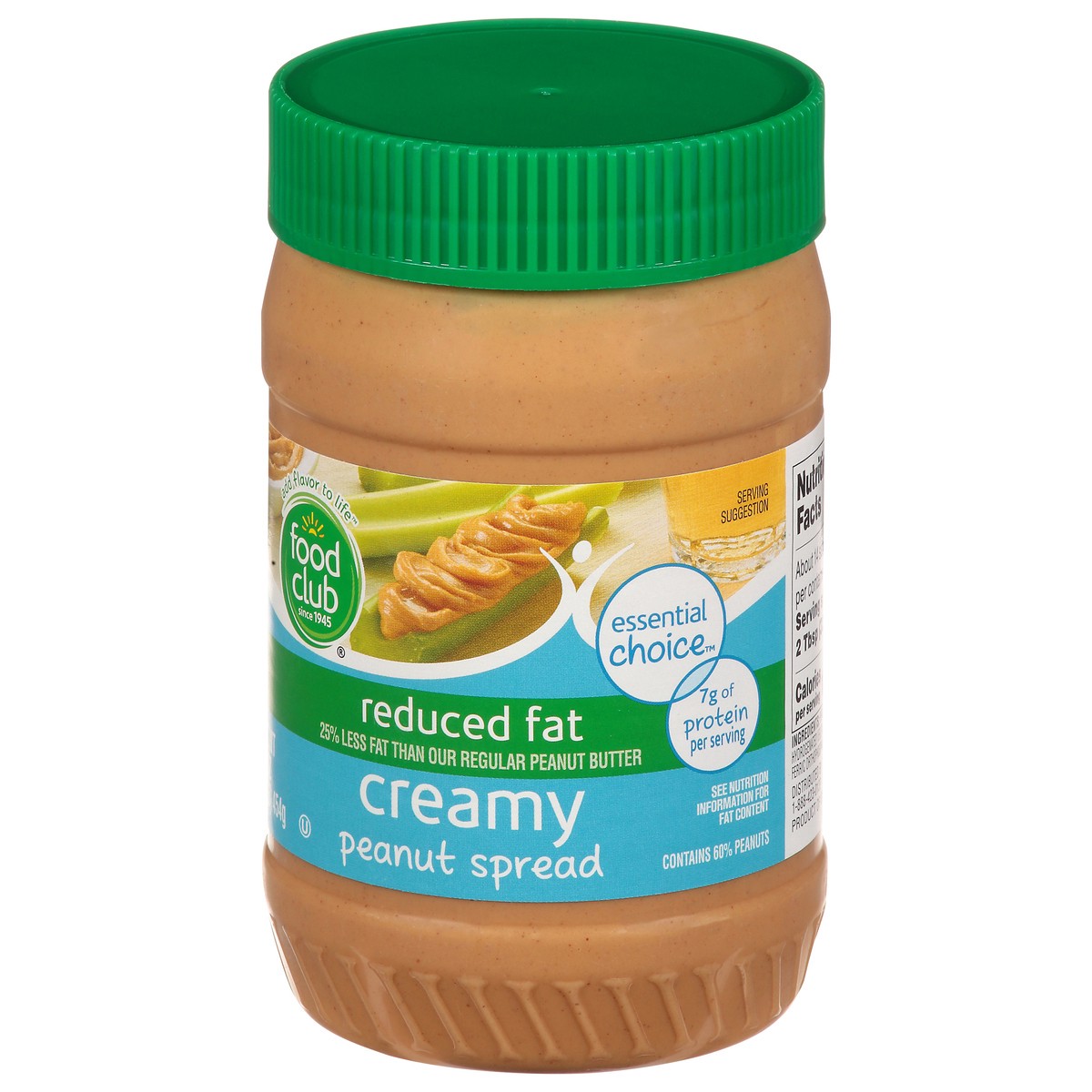 slide 3 of 11, Food Club Reduced Fat Creamy Peanut Spread, 16 oz