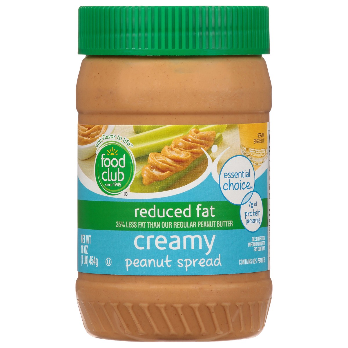 slide 11 of 11, Food Club Reduced Fat Creamy Peanut Spread, 16 oz