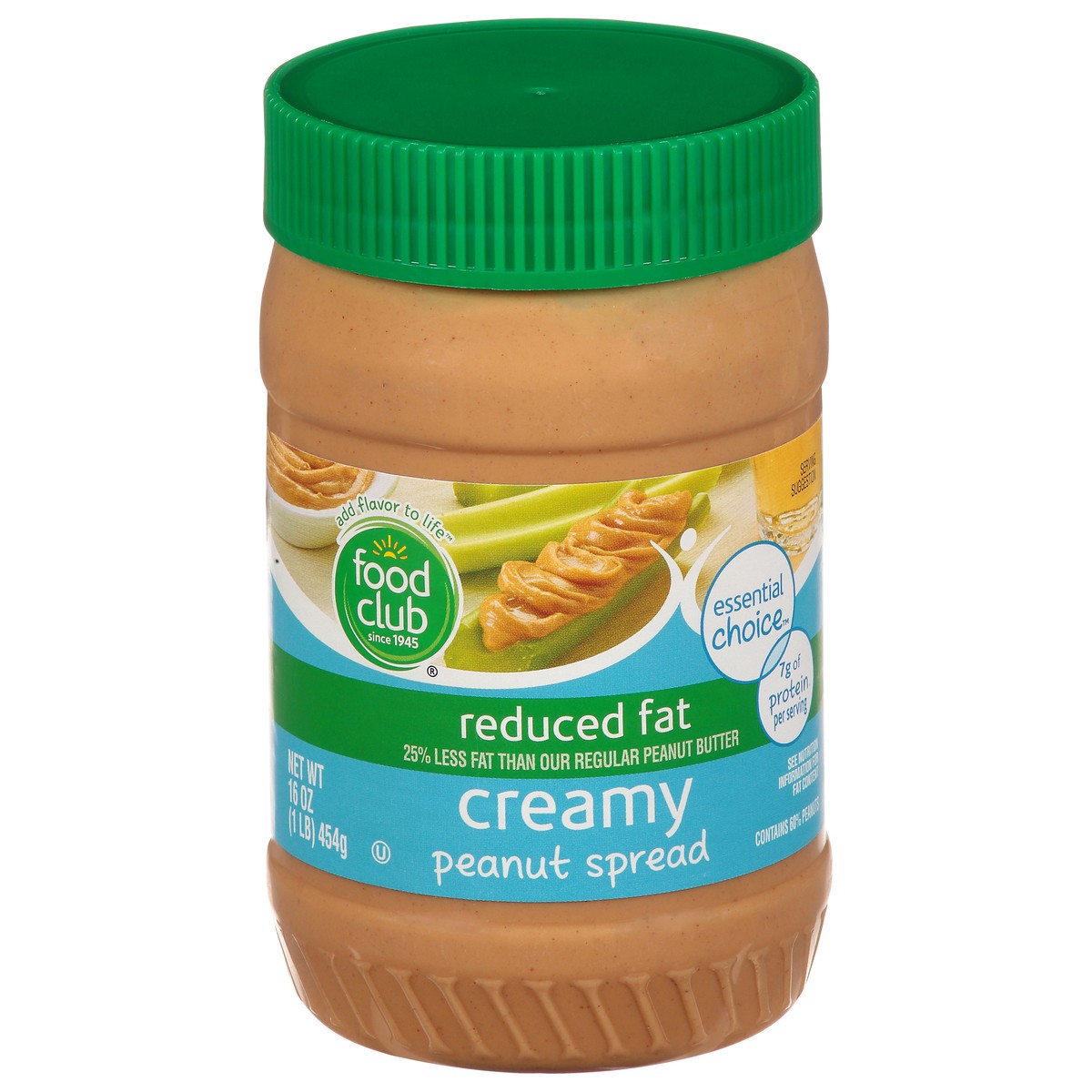 slide 1 of 11, Food Club Reduced Fat Creamy Peanut Spread, 16 oz