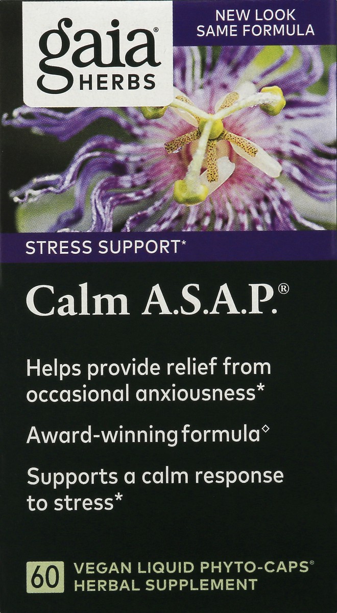 slide 6 of 13, Gaia Herbs Calm Asap Herbal Supplement, 1 ct