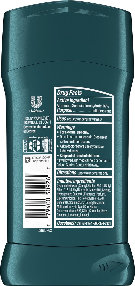 slide 6 of 6, Degree Advanced Iced Eucalyptus Antiperspirant Deodorant 2.7 oz, 2.7 oz