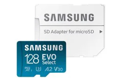 Samsung EVO Select + Adapter MB-ME128SA microSDXC Memory Card