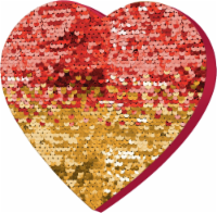 slide 1 of 1, Russell Stover Double Sided Sequins Heart With Assorted Chocolates, 5.65 oz