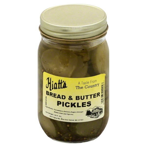 slide 1 of 1, Hiatt's Pickles - Bread & Butter, 16 oz