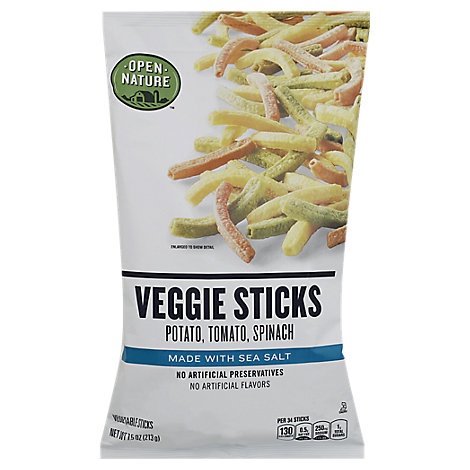 slide 1 of 1, Open Nature Veggie Sticks, 7.5 oz