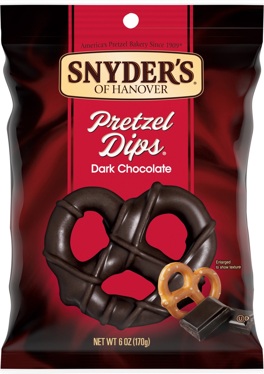 slide 11 of 11, Snyder's of Hanover Pretzels, Dips Dark Chocolate Covered Pretzels, 6 Oz, 6 oz